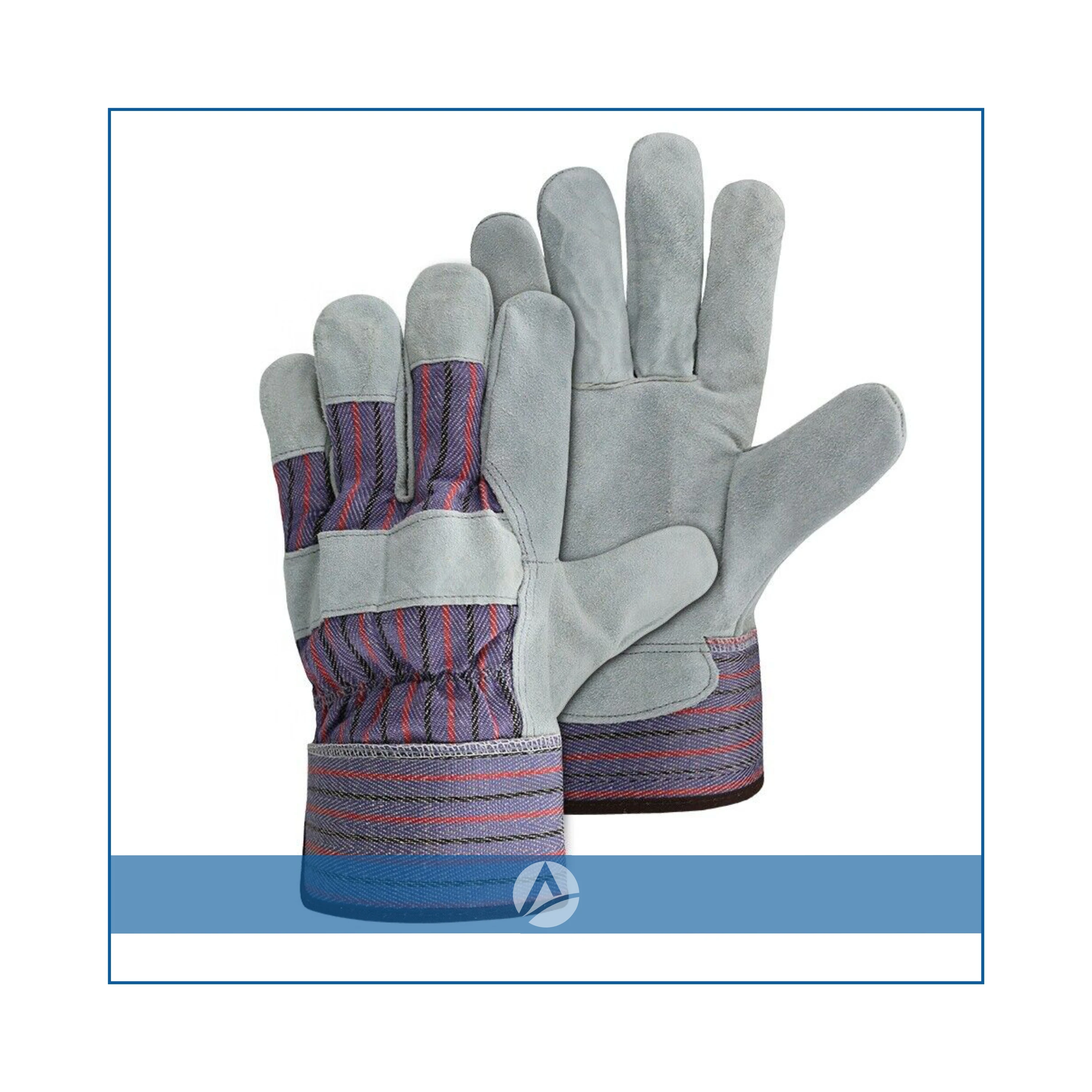 Premium Grade High Performance Cowhide Split Leather Labor Protection Gloves Working Safety Gloves