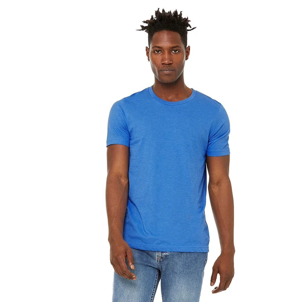 Bella + Canvas Unisex Sueded T-Shirt M HTHR  BLU 3301 UNISEX SUEDED TEE Lightweight jersey  Breathable Tee