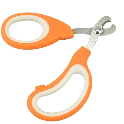 1pc Pet Nail Clipper Scissors For Dog And Cat Paws Grooming Tool\Stainless steel balde scissors with plastic handle