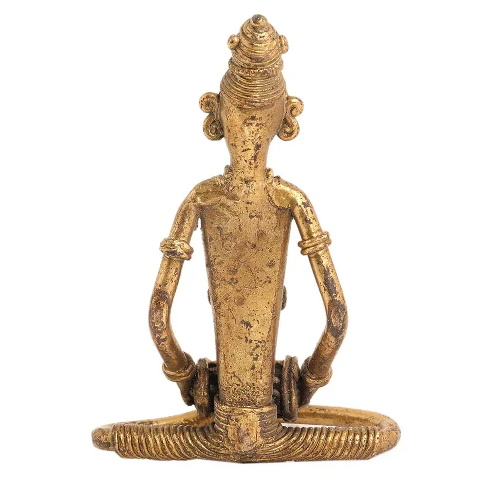 Handmade Indian Brass Antique Tribal Musician Sculptures Figurine Statue Home Decor Gift Items Height :12 cm SNS-1281
