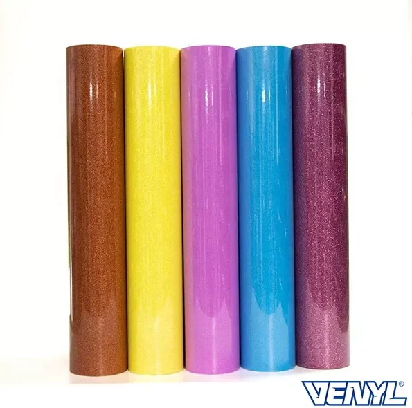 Custom High Quality Silver Glitter Heat Transfer Vinyl Film For Clothing Glitter heat transfer vinyl for sale