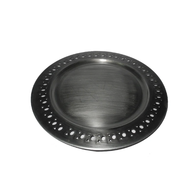 Top Demanding Creative Design Round Charger Plate Expensive Border Kitchen Tabletop Low Price Serving Plate for Table Decor