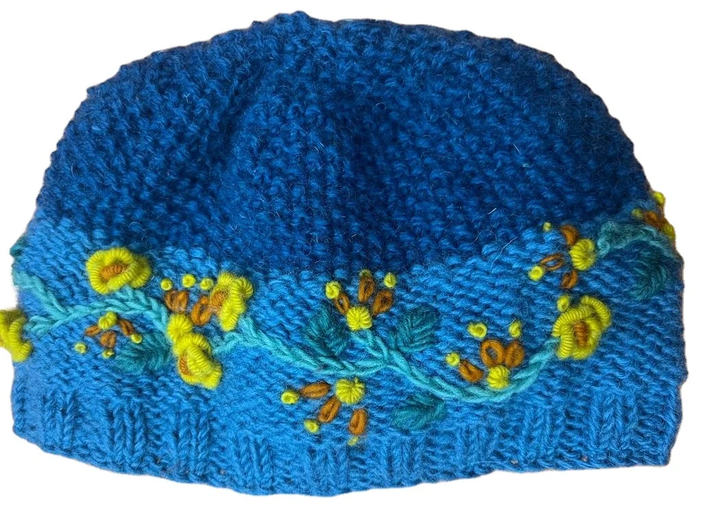 100% Woolen Knitted Unisex Winter Hats for Adults with Embroidery and Print Patterns Great for Travel