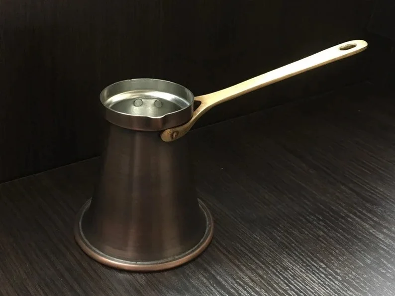 Top quality Bronze Turkish warm milk pot copper tea and coffee pot with brass handle