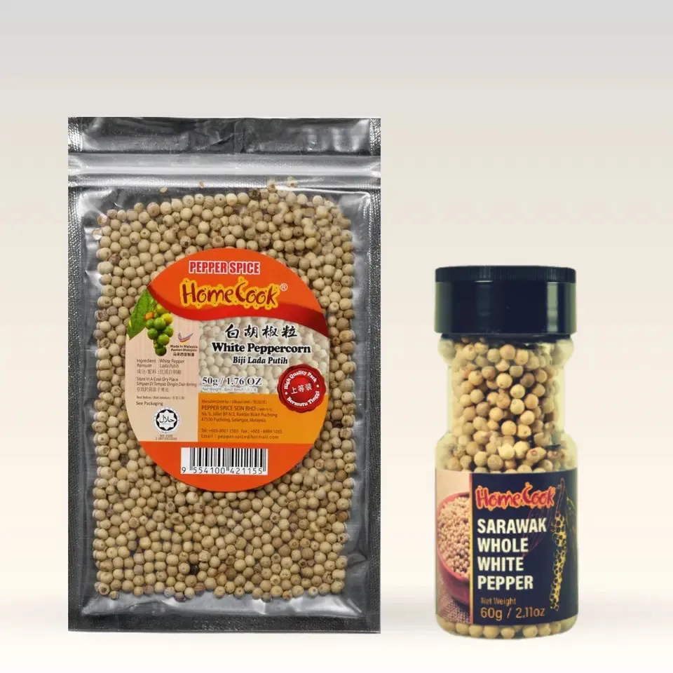 High Quality Whole White Pepper 60g Suitable for Chinese Western Food Seasoning Cheap Price Bulk Sale