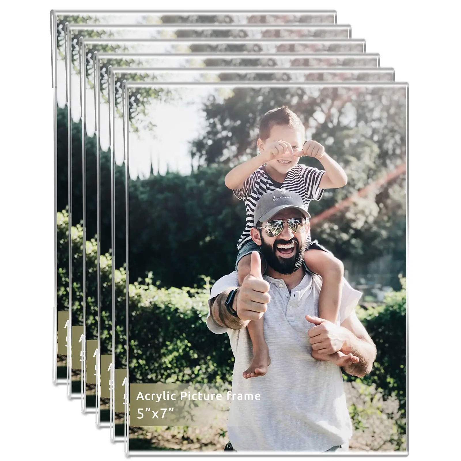 Прозрачные акриловые фоторамки для фотографий изображение дисплея настенное крепление дома школы офиса -вертикальное 4x6 набор из 6 штук