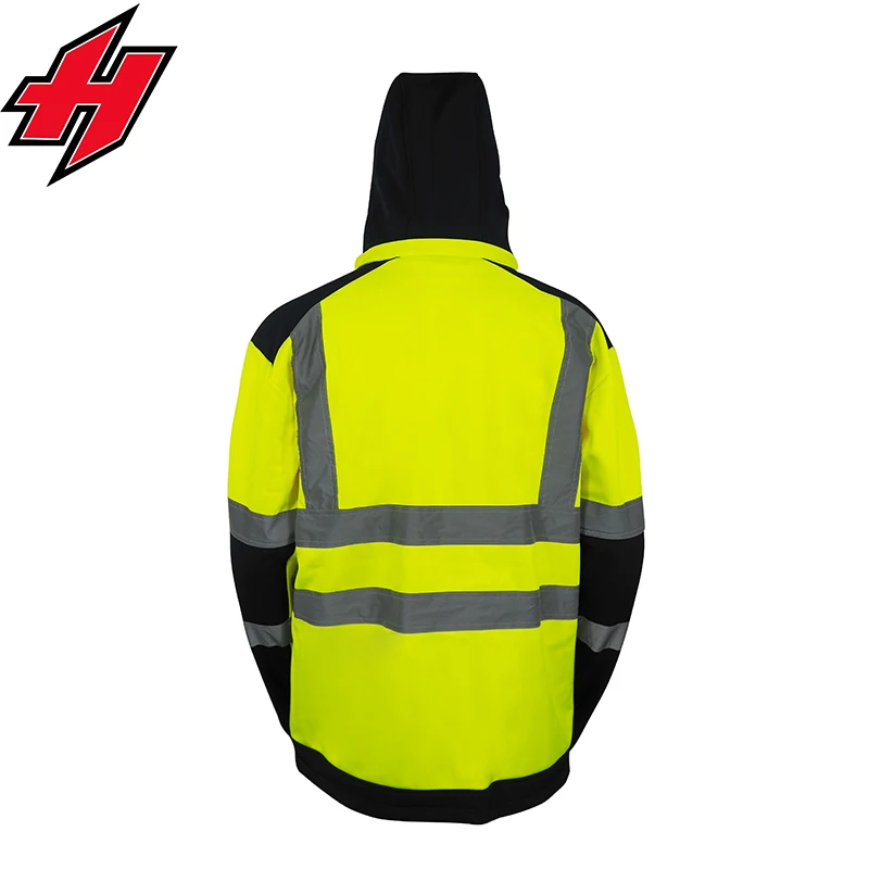 hi vis safety jacket long sleeve 100% waterproof antistatic  hexaplus rain gear high quality thick material reflector jackets