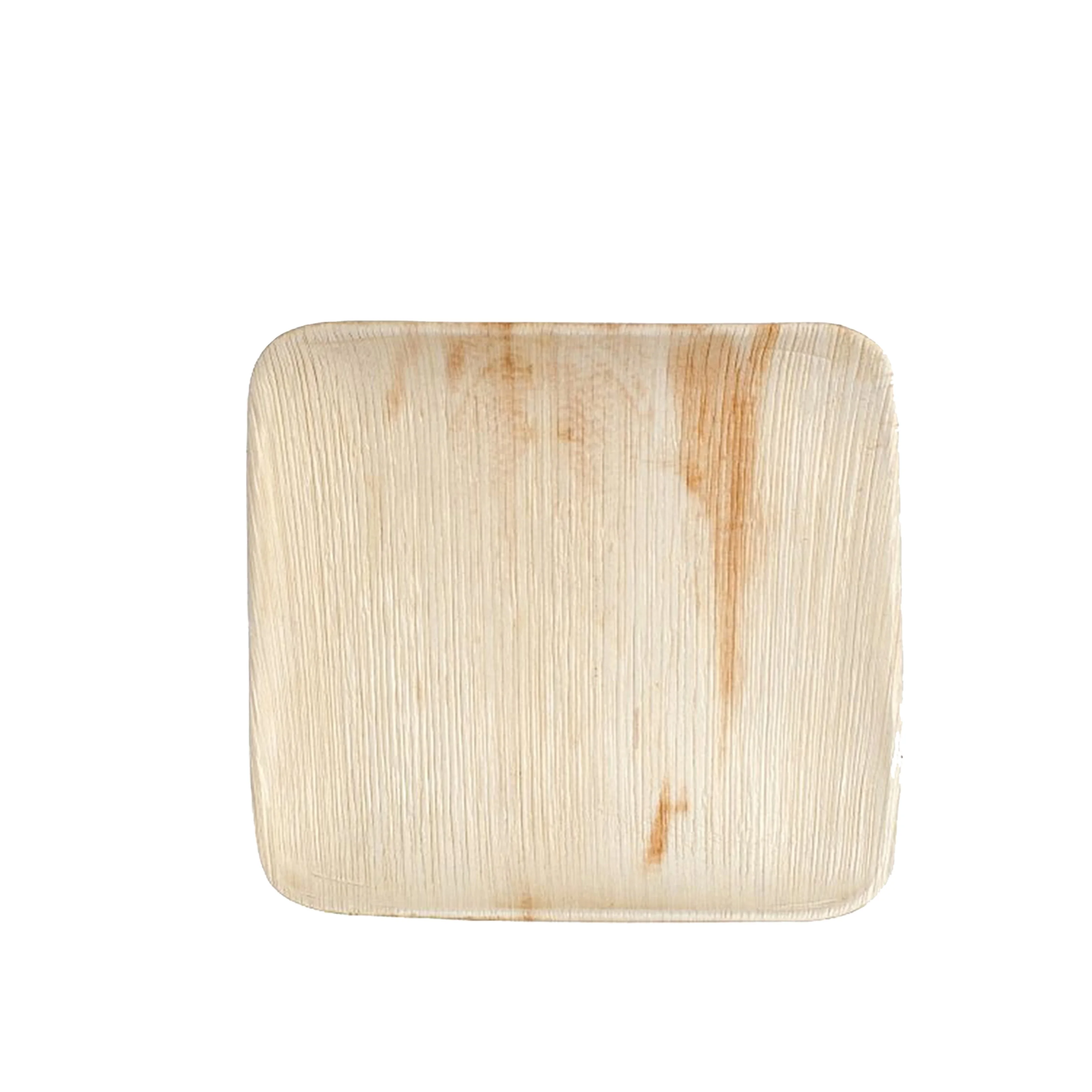 Elegant Design Eco-Friendly with Premium Grade 100% Natural Palm Leaf Rounded Plates Sturdy, Microwave & Oven Safe