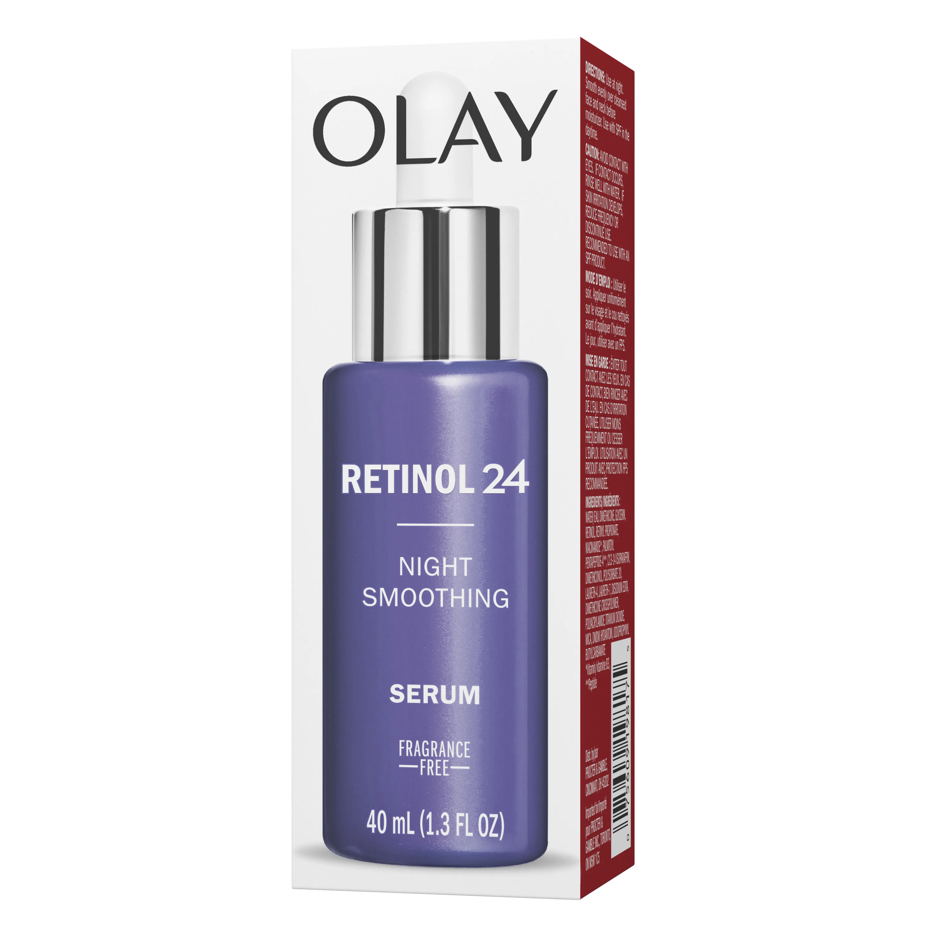 Olay Regenerist Retinol 24 Night Facial Serum, Reduces Fines Lines & Wrinkles, Normal Skin, 1.3 oz