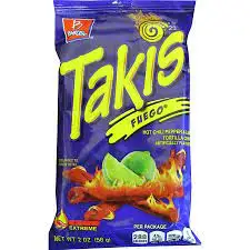 Top Quality Takis Rolled Tortilla Chips - Fuego Hot Chili and Lime & Takis Limited Edition Blue Heat Pepper