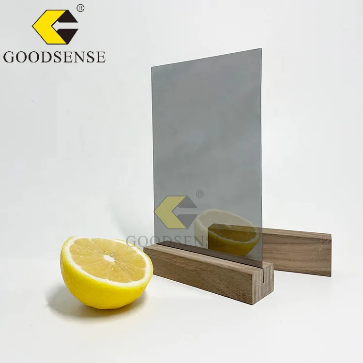 Goodsense Grey Acrylic 2 Way Mirror Manufacturer Thin Large Plexiglass PMMA Half Mirror Lightweight Unbreakable for Kaleidoscope
