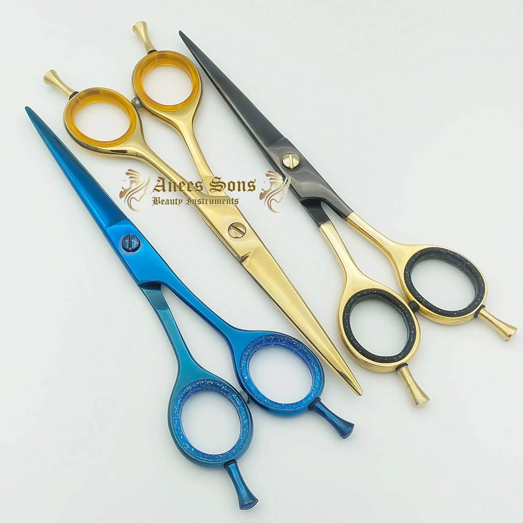 Hair Dresser Professional Scissor Right Handed Left Handed Blue Titanium Coated Gold Plated Black Coated Thinning Scissor Shears