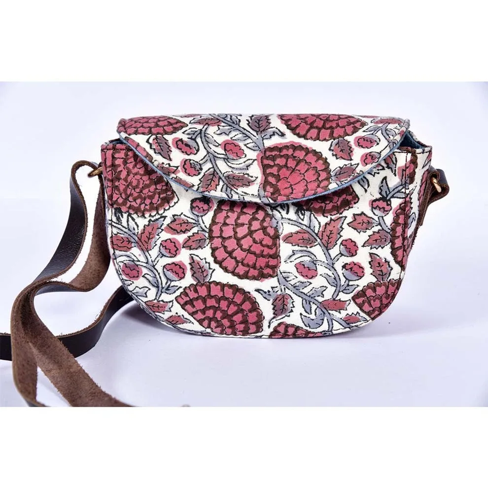 Rosewood Blockprinted Cross Body Bags by Indian Manufacturer and Exporter Made in India Product