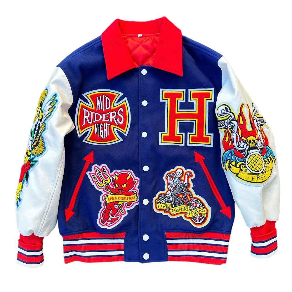 Latest Fashion Wholesale Blank Custom College Letterman Baseball Varsity Jackets Made by Antom Enterprises