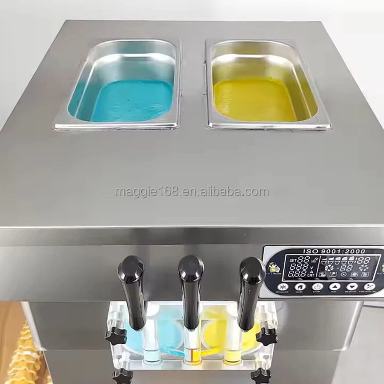 Небольшой ресторан 110 В/220 В 40-60 л/ч машина для производства мягкого мороженого курортов/бургерных магазинов/магазинов жареной курицы