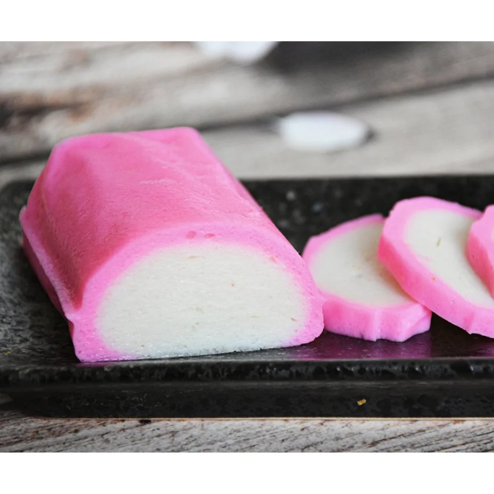 HACCP Ready to cook food Surimi based Frozen AKA KAMABOKO FISH CAKE Vacuum pack 160g Vietnam factory Hotpot Ramen topping
