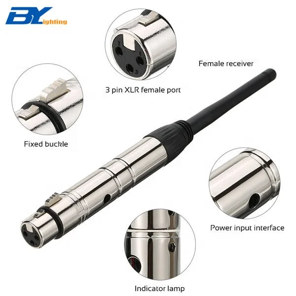 High Quality DMX512 2.4G Wireless XLR DJ Disco Stage Light Transmitter Receiver