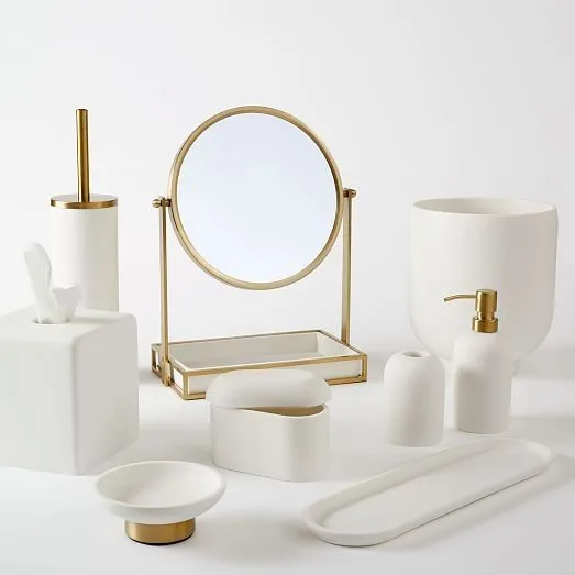 4-Piece Bathroom Accessories Set Soap Dispenser Tray Tumbler Marble Set Home Bathroom Decor Handmade Cheap Price Made In India