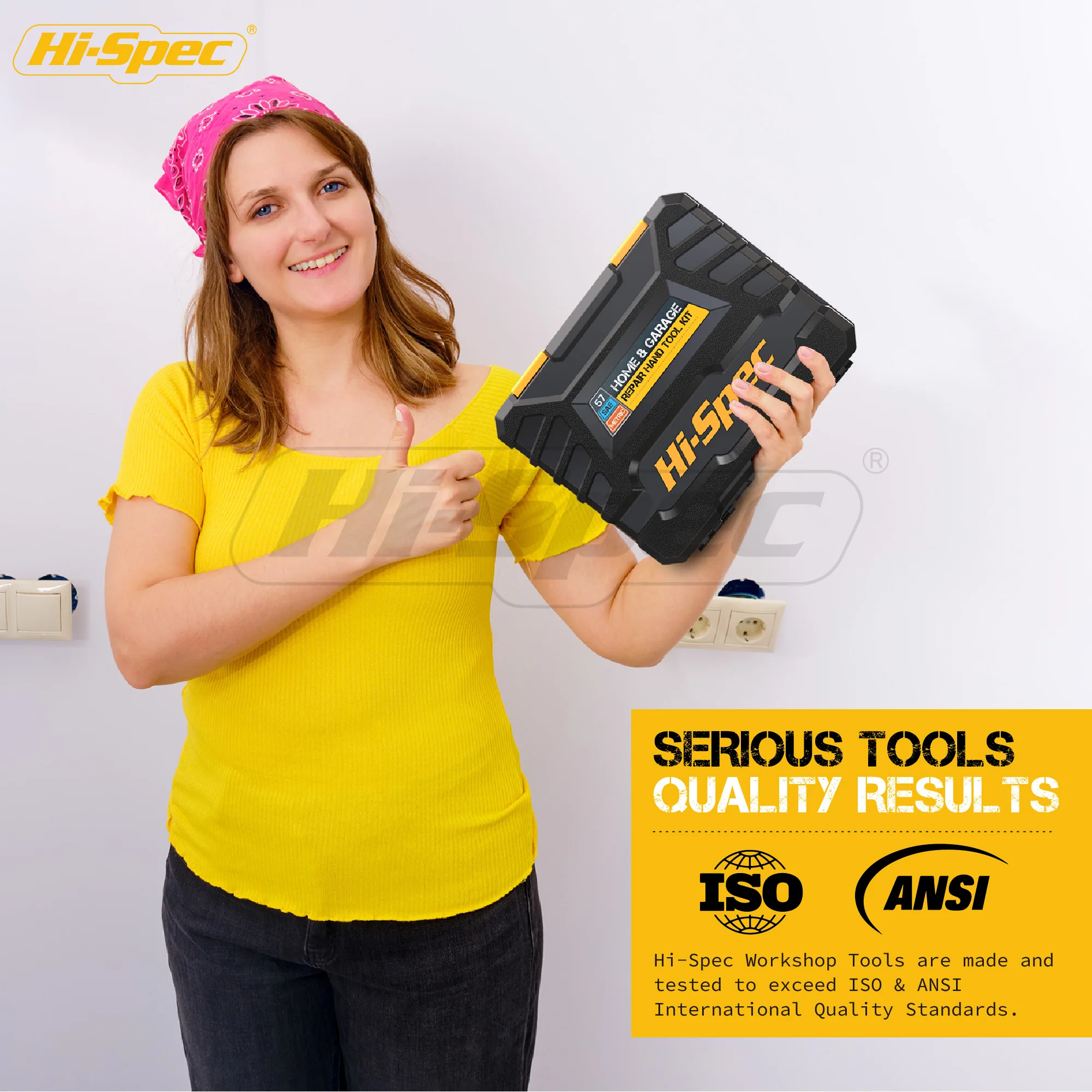 57pc Garage General Repair Hand Tools Box for the Household home Workshop in a Hard Case Auto Tool Kit Set . OEM ODM Supported