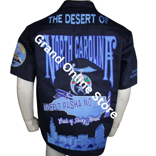 Kabala Temple Shriner Walking shirt Durable Dickey work shirts for Nobles Breathable Walking shirts for hot weather