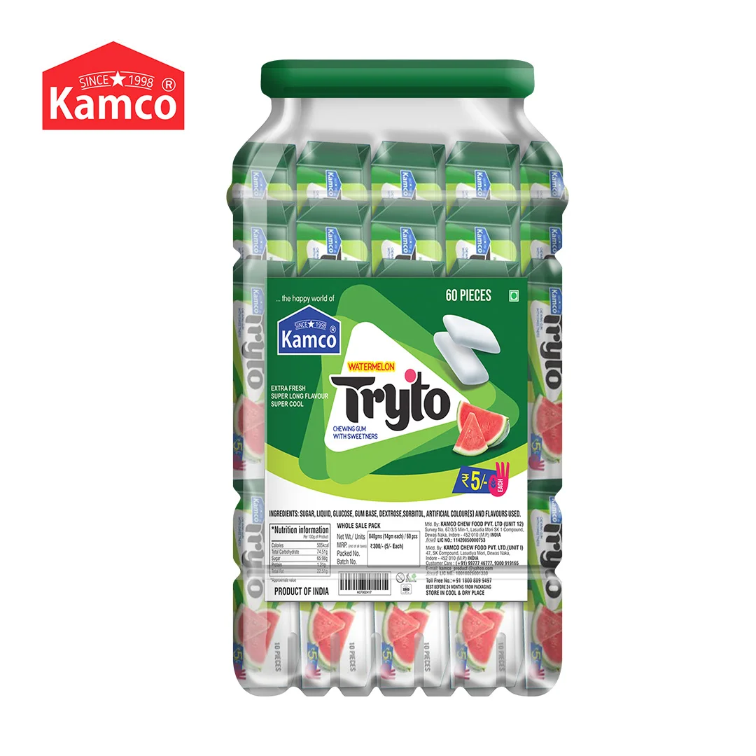 EXPORT QUALITY KAMCO TRYITO WATERMELON FLAVOUR CHEWING GUM