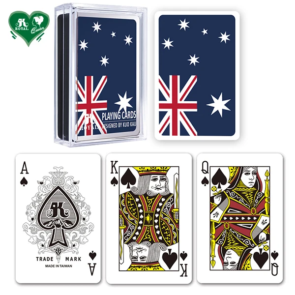 Custom Australia National Country Flag Plastic Playing Cards Poker Card
