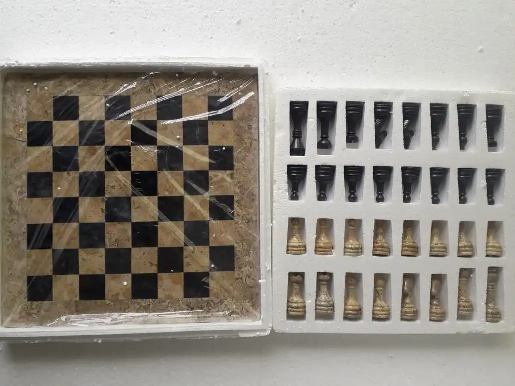 12 inch Chess Game Board Set , 16 inch Green Onyx Handicraft , 15 inch White Black Marble Chess Board Sets with figurine
