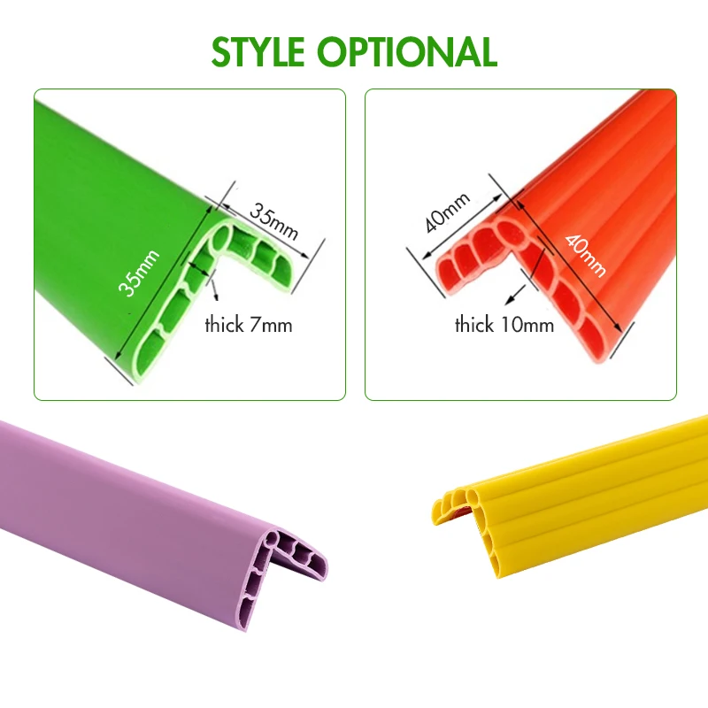 PVC stair plastic anti-collision anti-slip strip school kindergarten protection self-adhesivewall edge guards corner cover