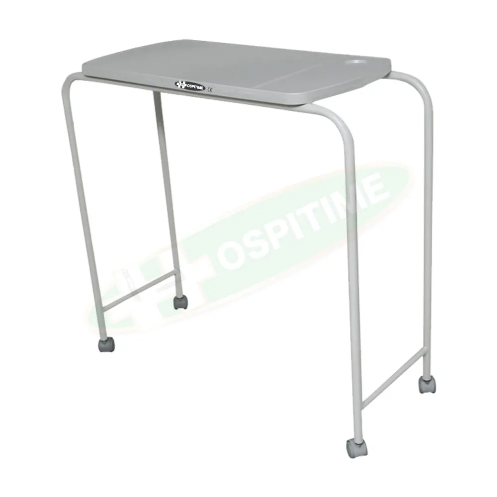 Hospitime Hospital Overbed Table Fixed MS / SS Frame - Hospital Furniture & Ward Furniture