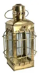 Brass Nautical Lantern Square Shape With Glass cover with wire lamp decorative oil lamp kerosene oil lamp
