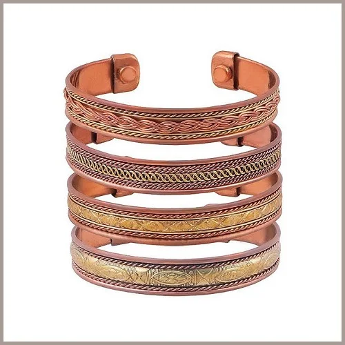 Best Quality Pure Copper Magnetic Copper Bracelet Ring Jewelry Sets From A Z Crafts