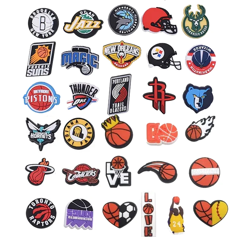 America basketball croc charms team sport croc charms clog charm star basketball shoe custom croc gibbets