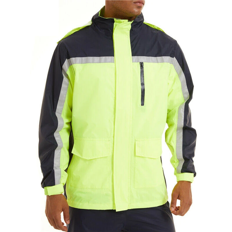 Reflective Security Traffic Fluorescent Hi Vis High Viz Visibility Workwear Safety Work Class 3 Jacket