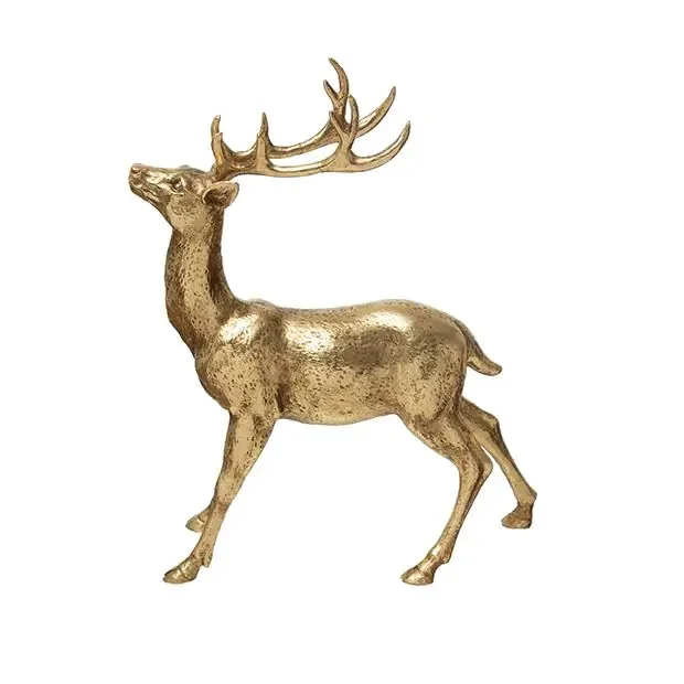 Metal Decorative Reindeer Gold Color Elegant Style Look Customize and Design For Christmas Anniversary Weeding Decor Gift