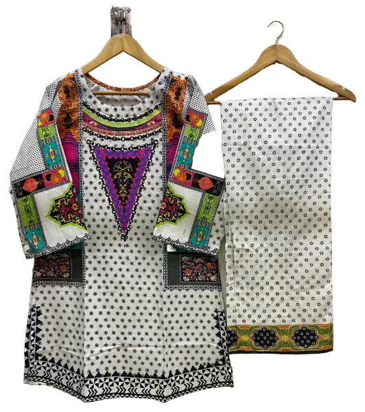 Pakistani salwar kameez готовые 2024 женские костюмы с вышивкой на лужайке/Хлопковые