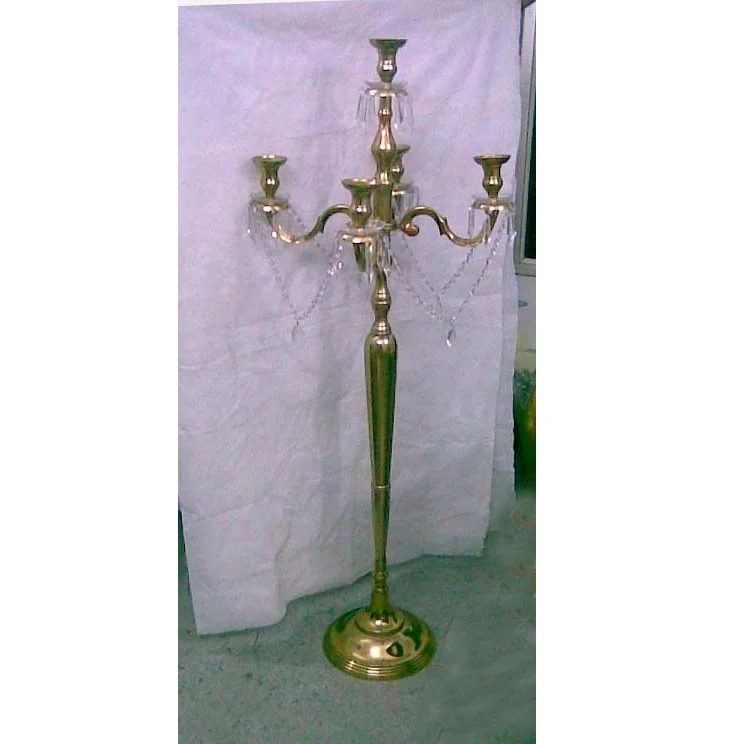 Подсвечник для свадебного пола с подвесными кристаллами