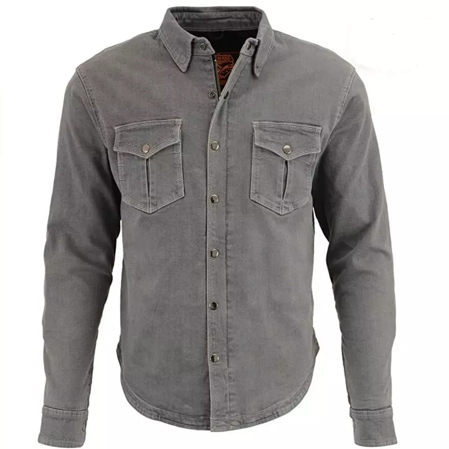 Best Quality Long Sleeve Cotton Denim Jeans flannel Shirts Casual Men Shirt for men Top selling Products With Customized Logo