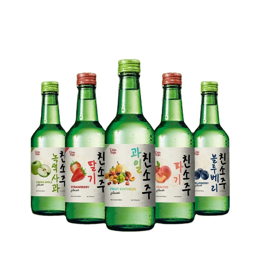 CHIN SOJU Fruit flavours 360ml korea soju high quality low price import tax preferential and OEM service highly recommended