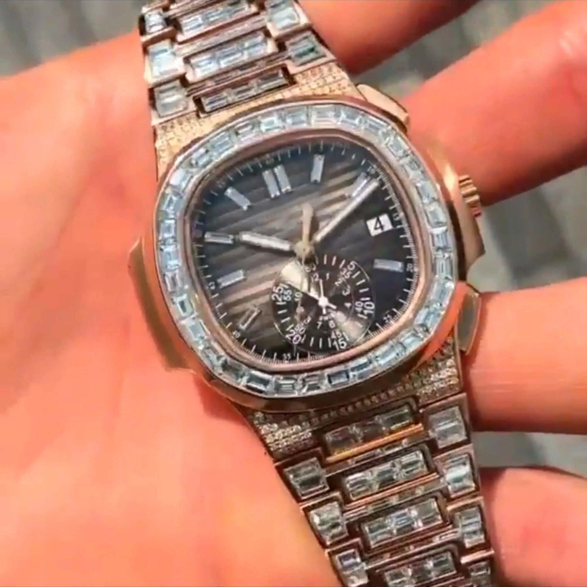 Высококачественные алмазные часы с муассанитом по заводской цене со льдом выращенные в лаборатории