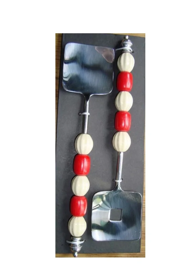 Latest design high standard quality handmade kitchenware use salad server set in hot sale price