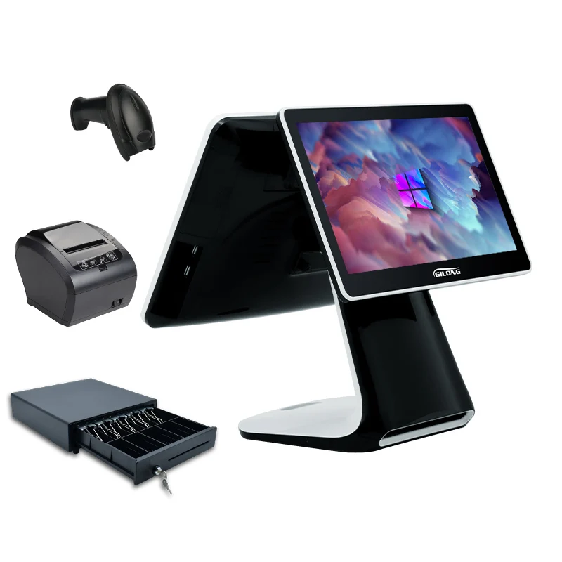 New design J1900 all in one cash register pos touch system for sale