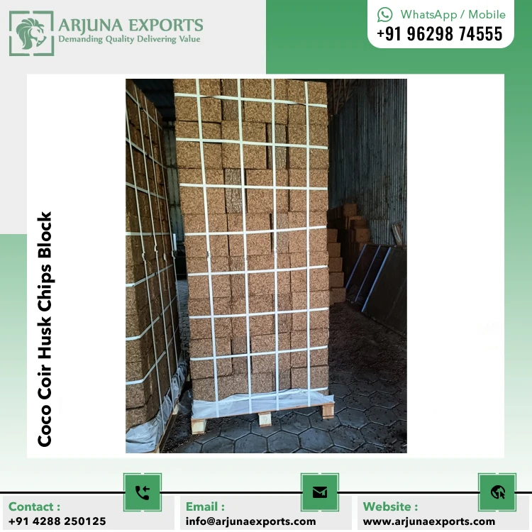 Coconut Husk Chips Block 5kg for Natural Terrarium Substrate and Hydroponics