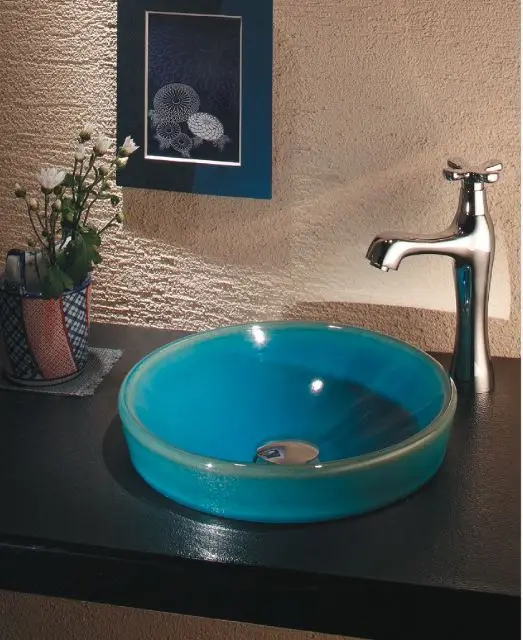 White Round Bowl Aart Price Ceramic Sanitary Wares Bathroom Sink Wash Basin