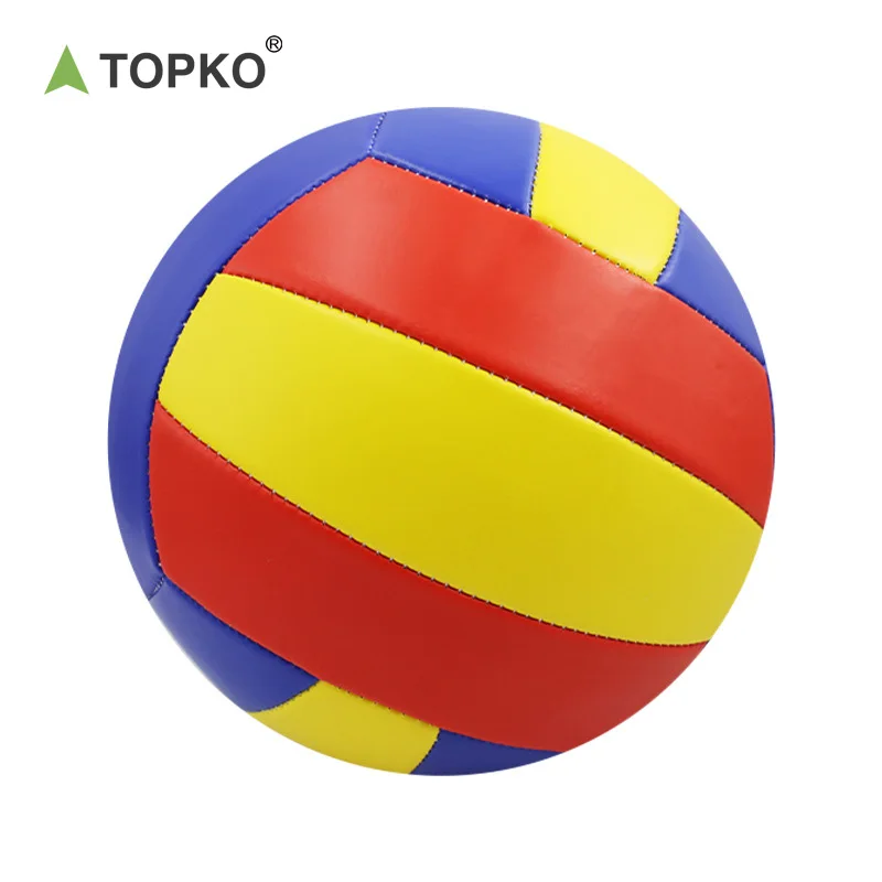 TOPKO Volleyball, PU Leather Soft Indoor Outdoor Volleyballs Sports Training Game Play Ball for Beginner Beach Volleyball Ball