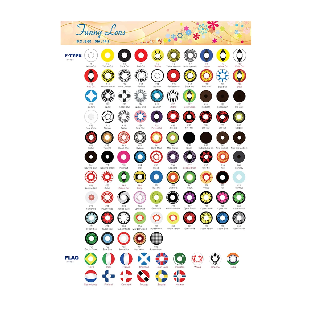 [UNISON] Korea Brand UNISON Anime Halloween Party Accessories Colored Contact Lens Cosplay For Fashion Item For Men & Women