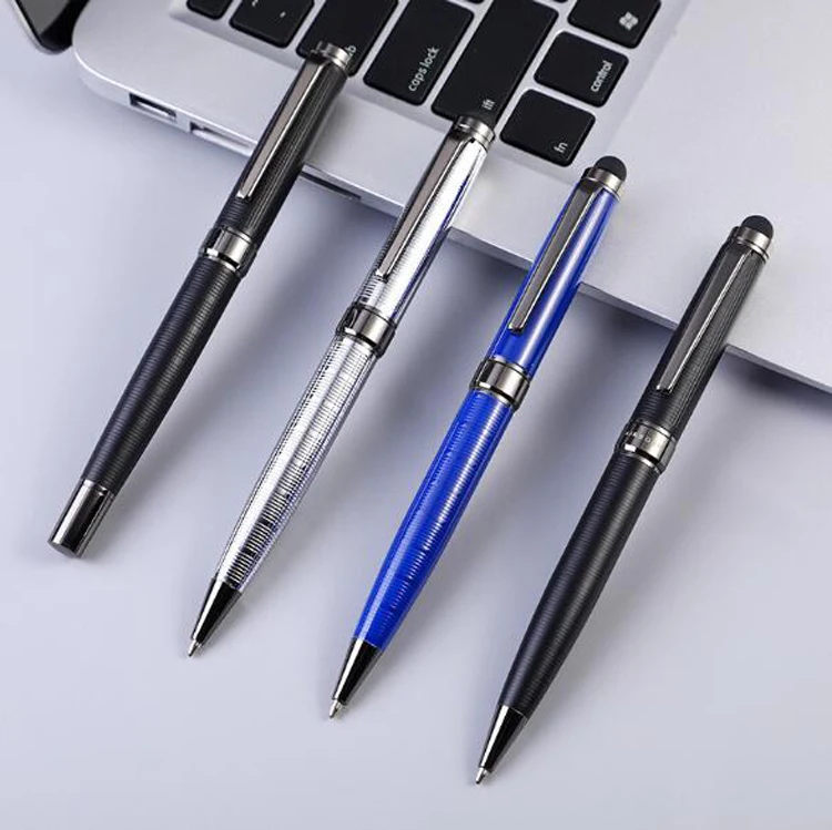 NM-092 Promotional writing stylus metal capacitor + pattern pen body school office stationery