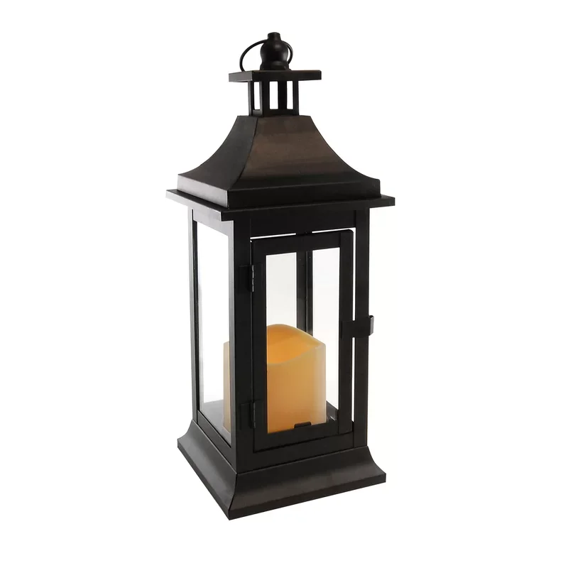 Hottest Selling wholesale factory price elegant hanging Candlestick Holder Black Iron and Glass Lantern for Wedding Decoration