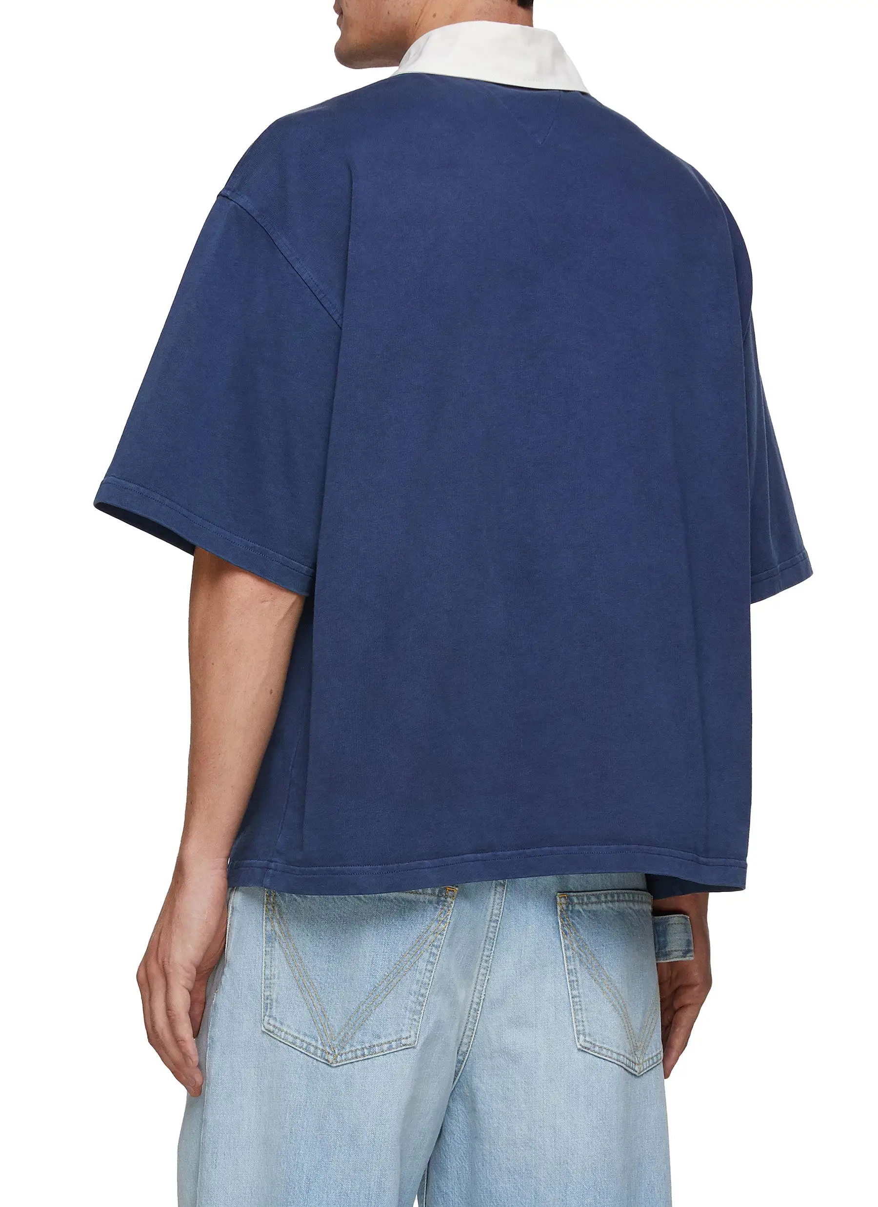 Cotton /Bamboo Fiber t shirt boxy polo custom oversized t shirt premium luxury quality pour hommes shirt supplier