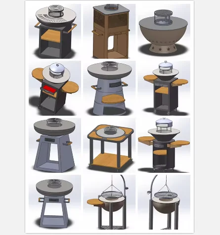 Hot Selling Smoker Grill Bbq Outdoor Trolley Charcoal Smoker For Camping