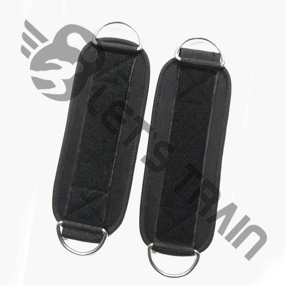 Custom Logo D Ring Weight Lifting Fitness Padded Adjustable Ankle Brace Neoprene Ankle Strap